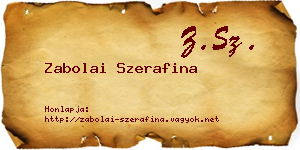 Zabolai Szerafina névjegykártya